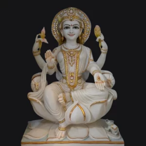 Maa Lakshmi Marble Murti – Goddess of Wealth & Prosperity